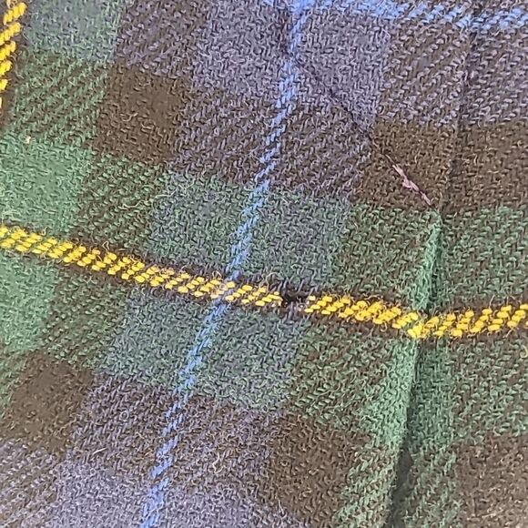Pendlelton Blue Green Wool Smith Tartan Plaid Blazer & Shorts Set Size 16/18 - Picture 12 of 16